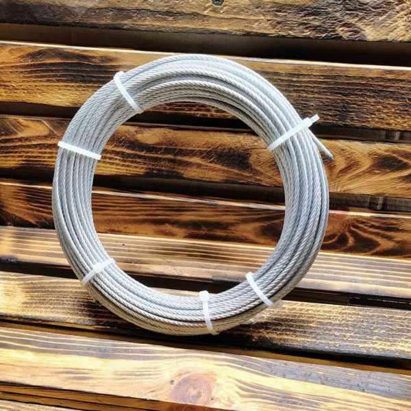 100ft-1/8" 7x7 Galvanized Aircraft Cable